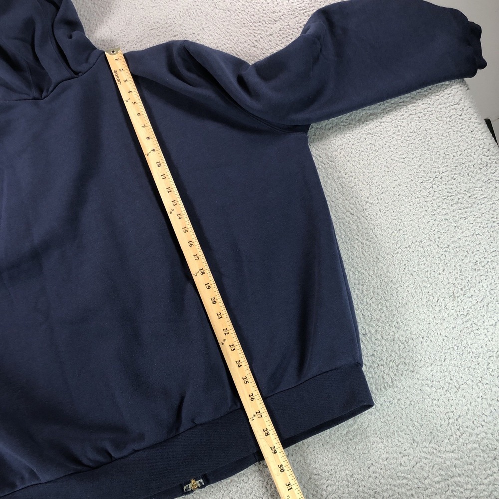 Vintage Carhartt Hoodie Mens Extra Lage Blue J149 Y2K Thermal Full Zip Workwear - Picture 13 of 13